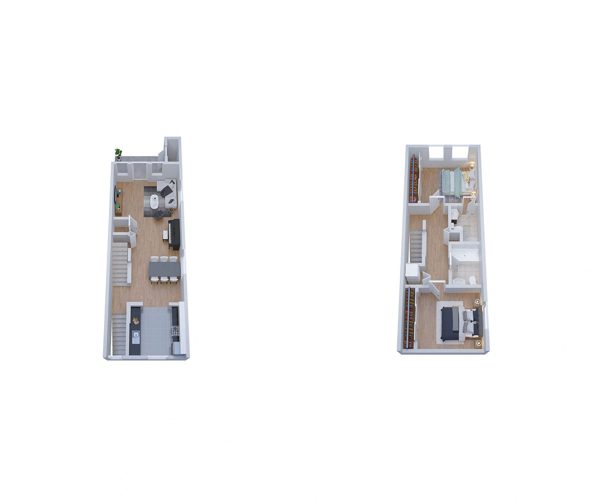 Floor plan for 2 beds, 2 baths, 1084 sqft